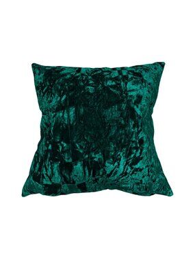 Emerald Green Crushed Velvet 18" Pillow Cover